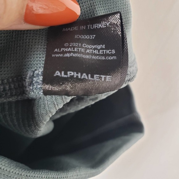 Alphalete Halo Leggings S Dusty Teal High Waist‎ Workout Compression - Picture 12 of 15
